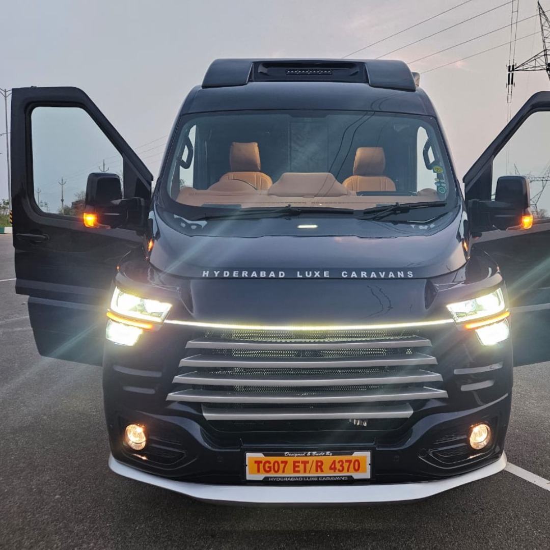 Luxury Caravan Interior Hyderabad Rental Setup