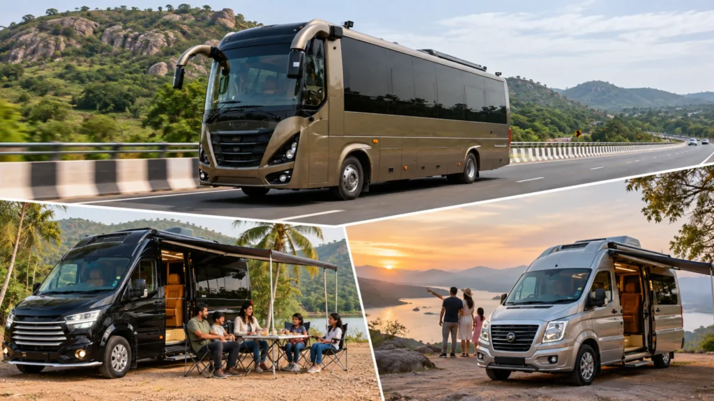 luxury caravan for outstation trips from Hyderabad