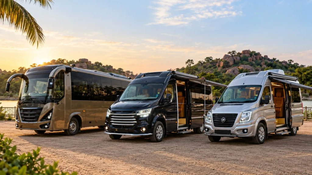 Luxury caravan for outstation trips from Hyderabad